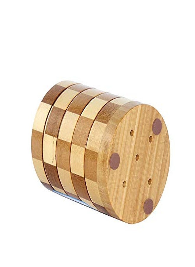 HomeImpel Bamboo Kitchen Tool Holder, Round Shaped Bamboo Kitchen Utensil Holder and Organizer - Image 5